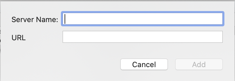 Add Map Server sheet