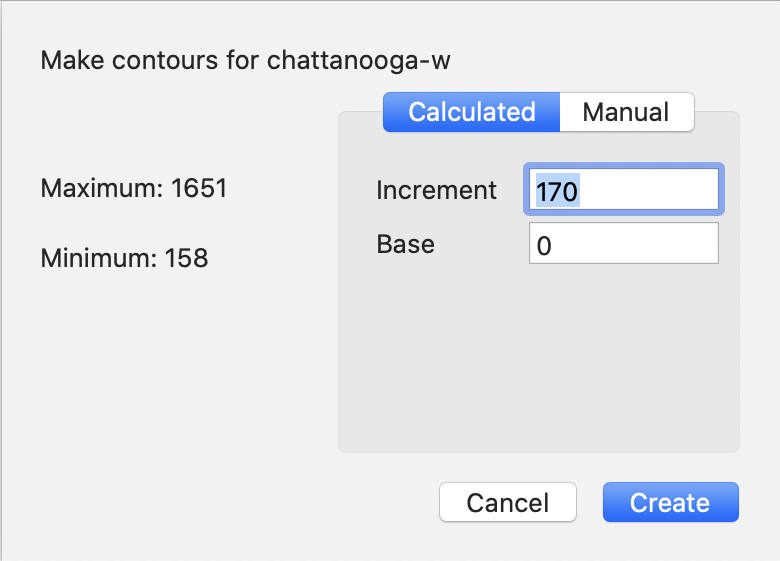 Create Contours sheet