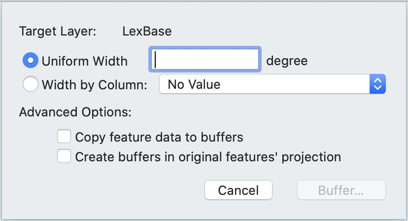 Create Buffers sheet