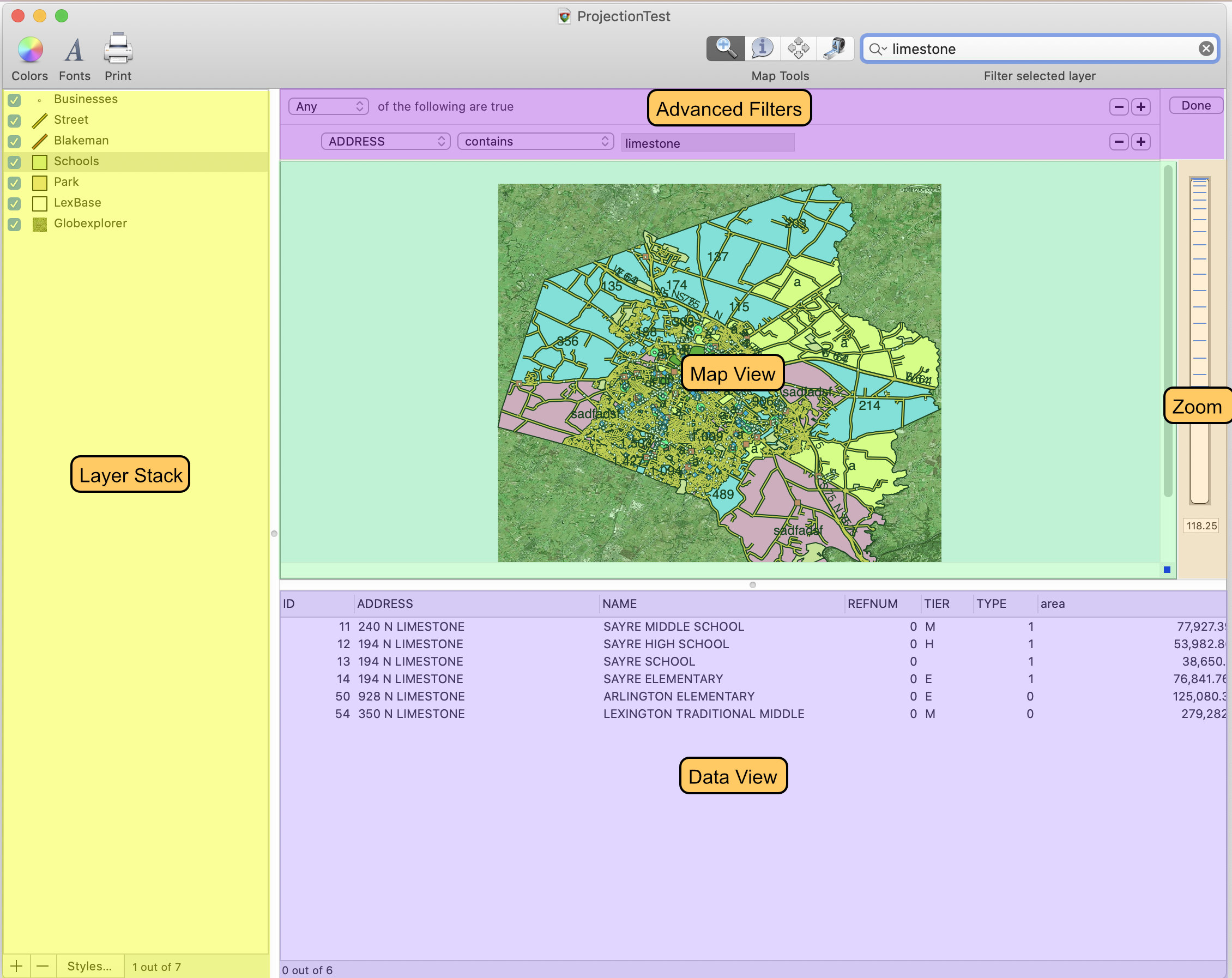 Main Cartographica window