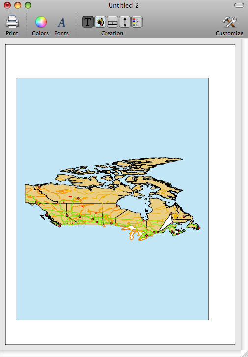 Map Layout containing a Map